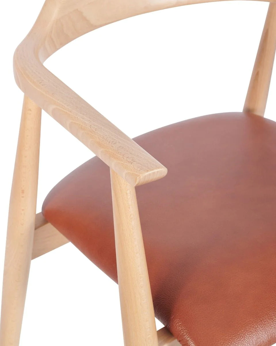 Beth Wooden Upholstered Armchair