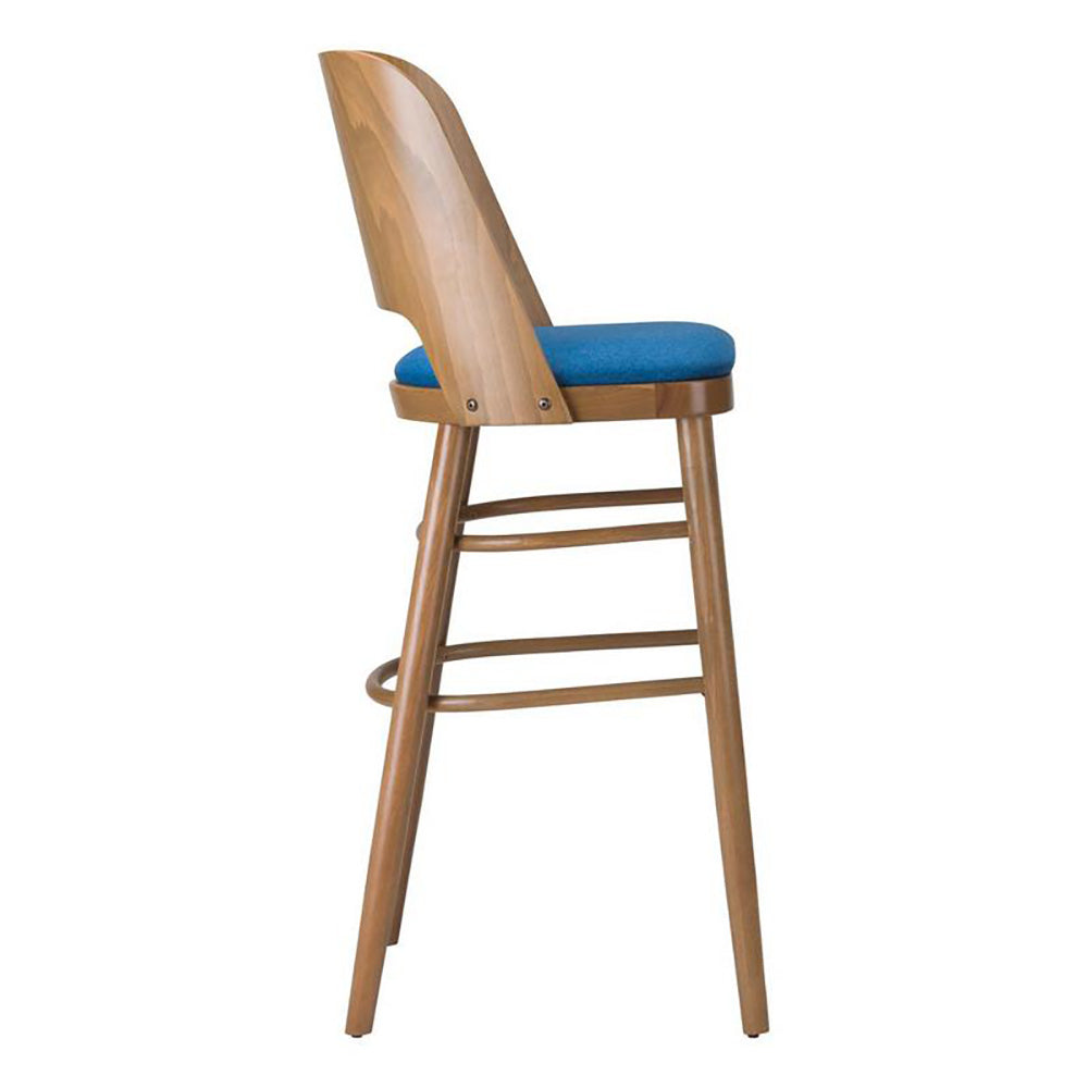 Alasia Wooden Upholstered Bar Stool