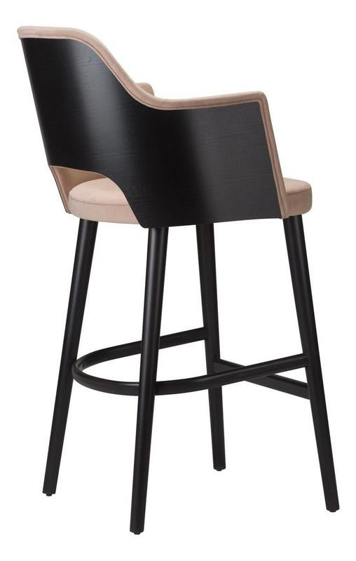 Cirrus Wooden Upholstered Bar Stool