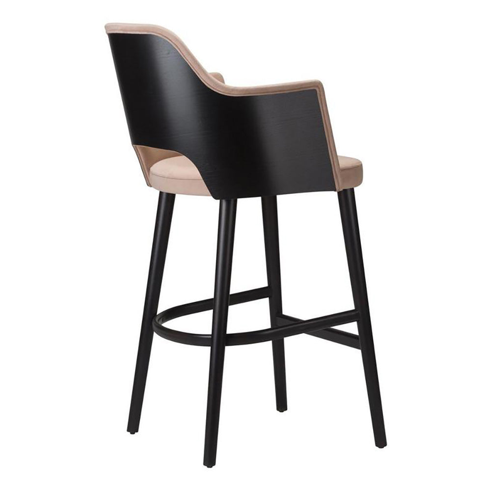 Cirrus Wooden Upholstered Bar Stool