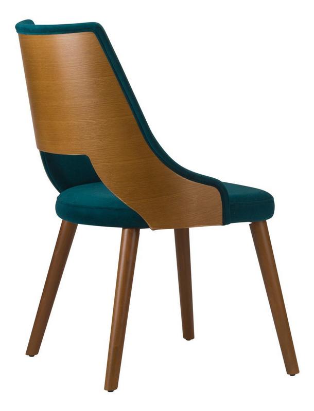 Stone Wooden Upholstered Side Chair