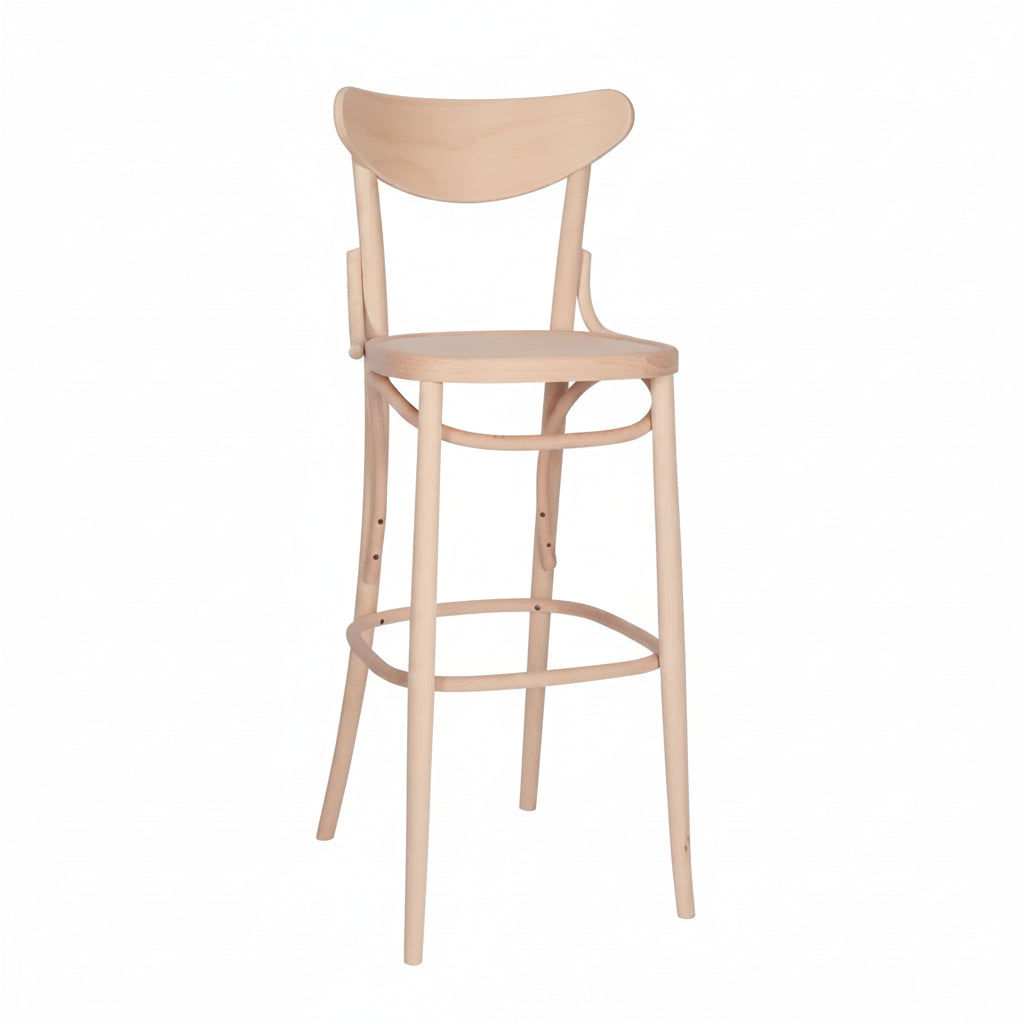 Hendon Bentwood Wooden Upholstered Bar Stool