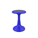 تبديل الصورة The Tokyo Weighted Wobble Stool features a bright blue, round design with a wide, rounded base and a flat, dark gray seat. Shown on a white background, it’s ideal for dynamic seating in any classroom. 1