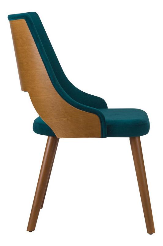 Stone Wooden Upholstered Side Chair