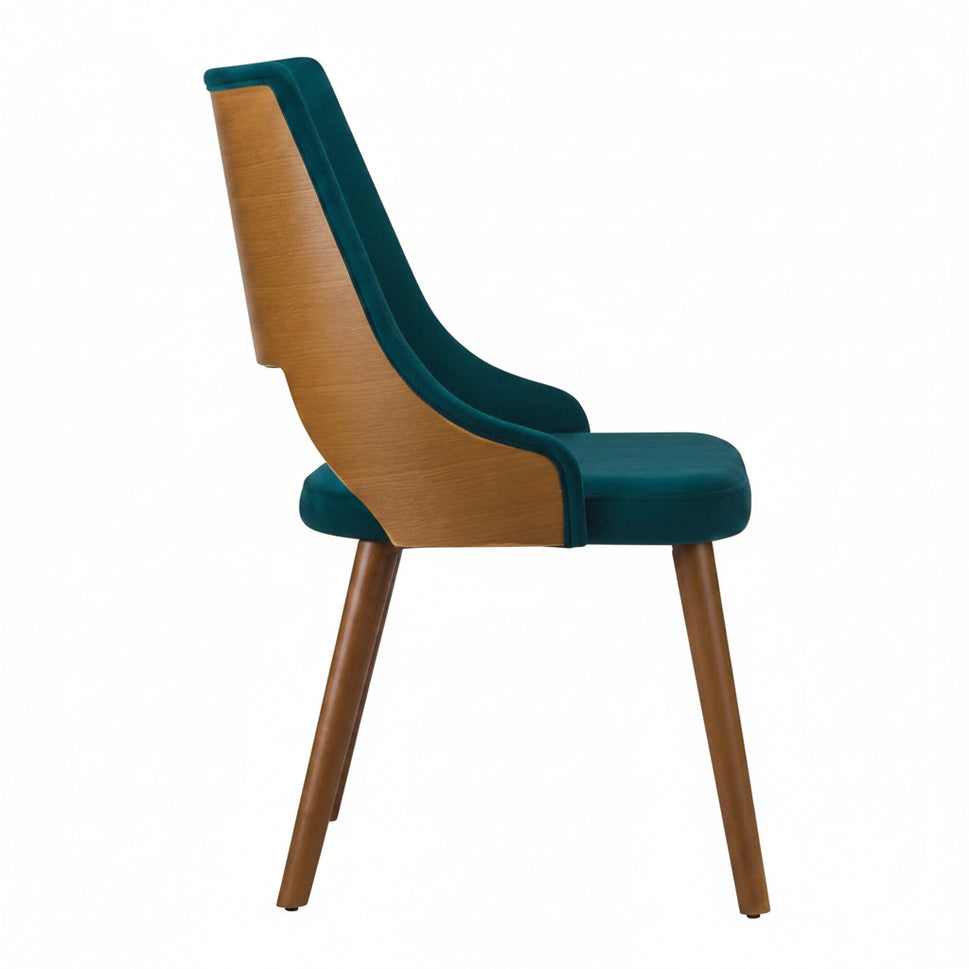 Stone Wooden Upholstered Side Chair