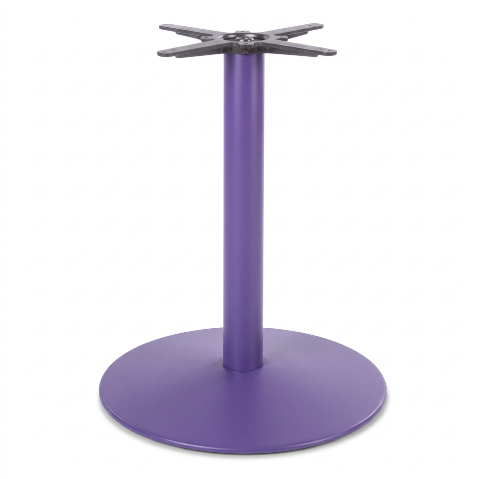 Dome Medium Round Black Cast Iron Table Base - Powdercoated