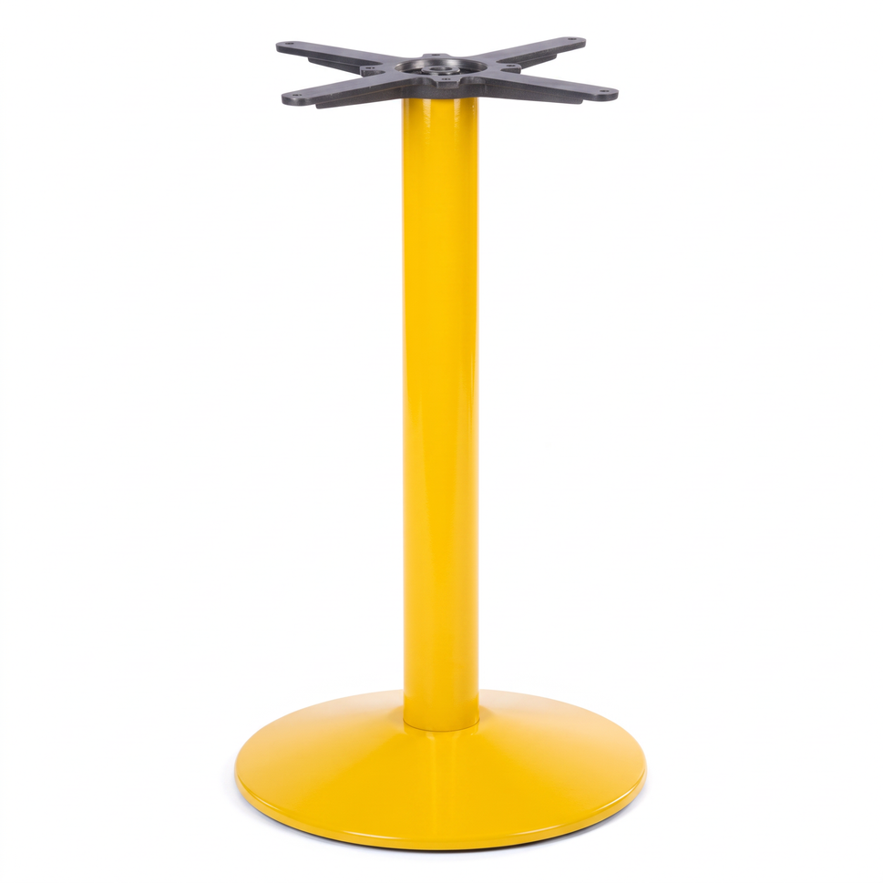 Dome Small Round Black Cast Iron Table Base - Powdercoated