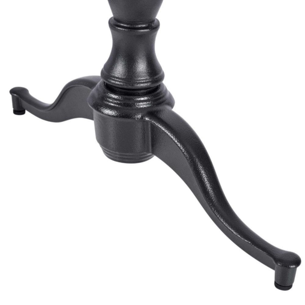 Queen Anne Twin Leg Pedestal Ornate Black Cast Iron Table Base