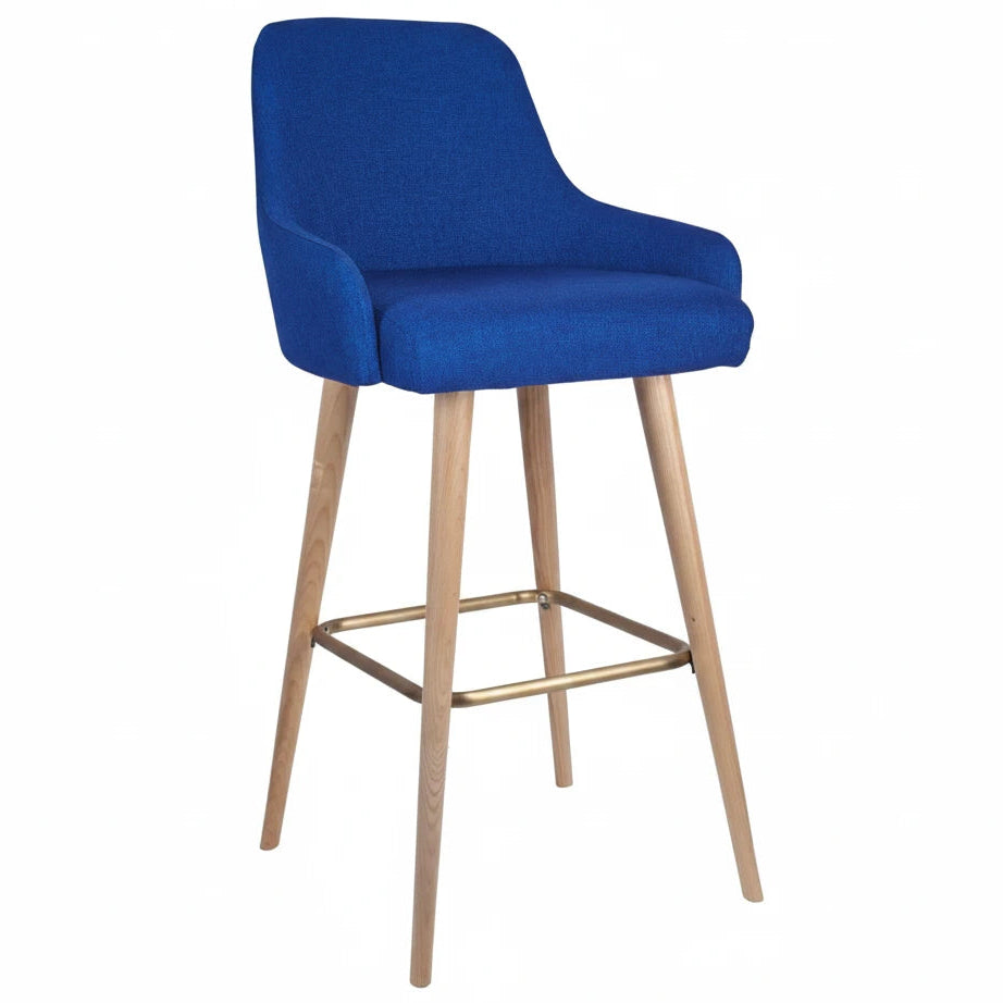 Camden Wooden Upholstered Bar Stool