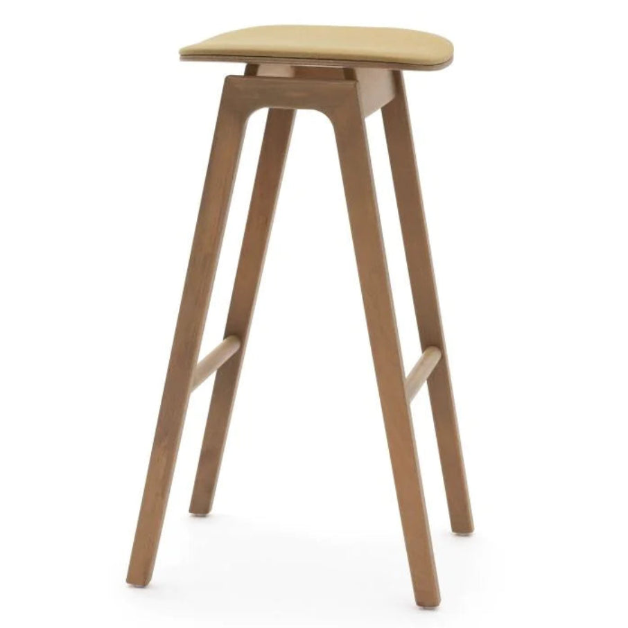 Ritz Wooden Upholstered Bar Stool