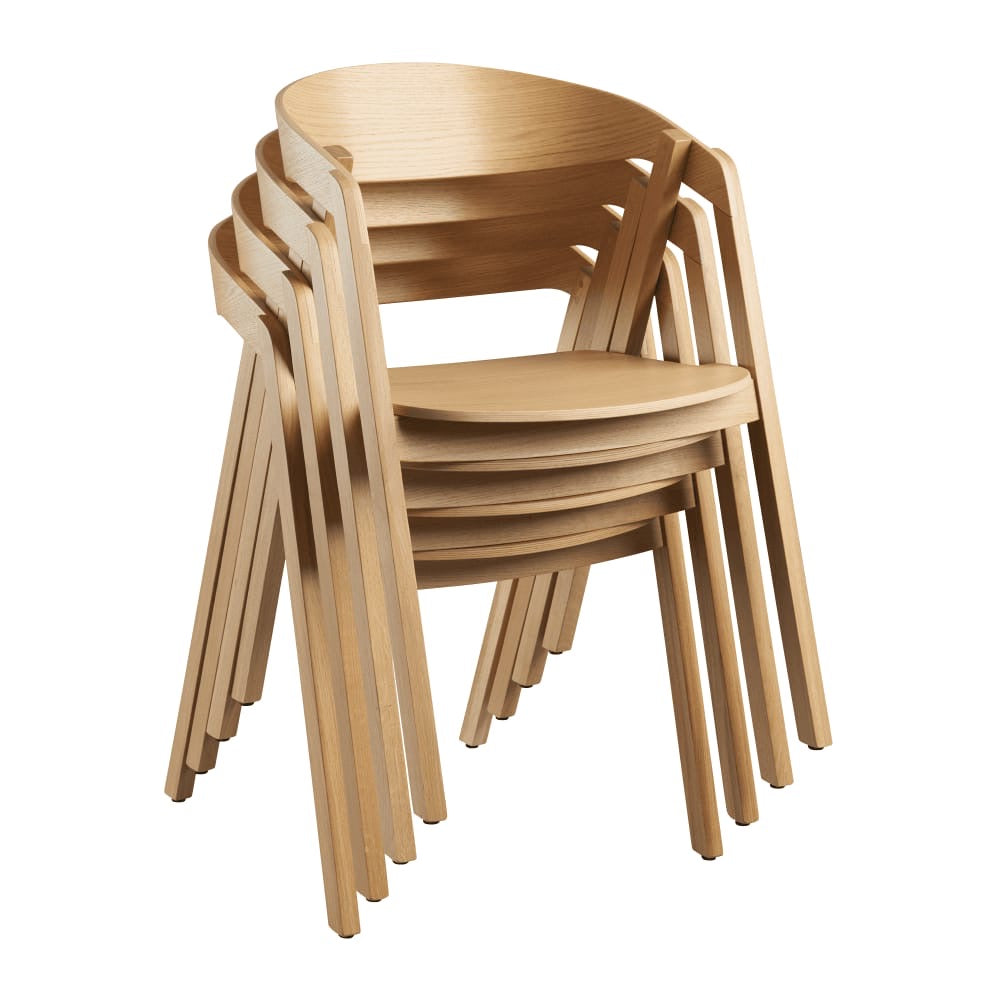 Luca Oak Stacking Armchair