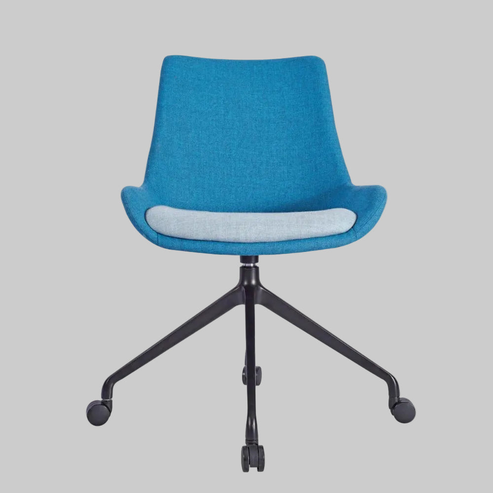 Brooklyn Upholstered Swivel Side Chair - with wheels