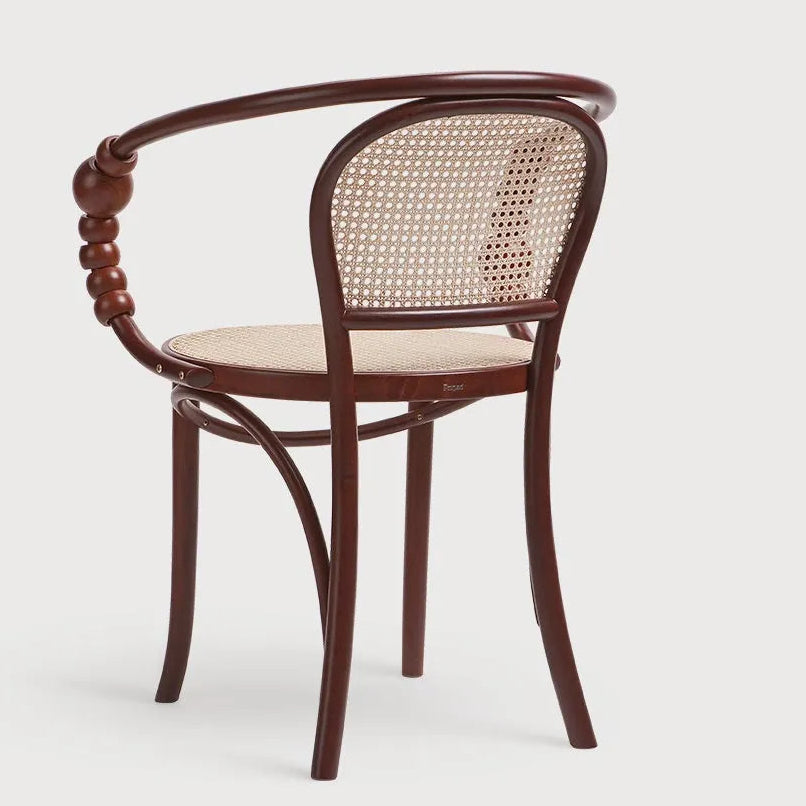 Perline Rattan Effect Wooden Armchair