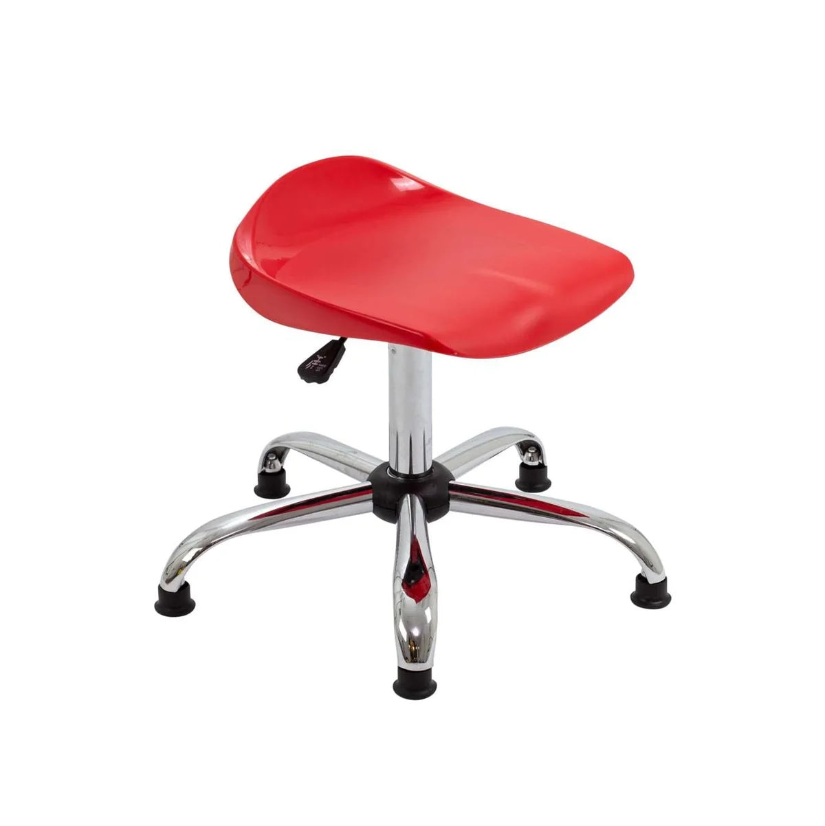 Titan Senior Swivel Classroom Stool with Chrome Base and Glides