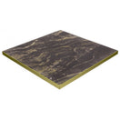 Switch The Black Gold Cappuccino Gloss Marble Laminate Restaurant Table Top (25mm) features a square, polished dark marble-look surface with gold veining and a gold-colored edge, crafted with a sturdy MDF core for premium durability. 3 image