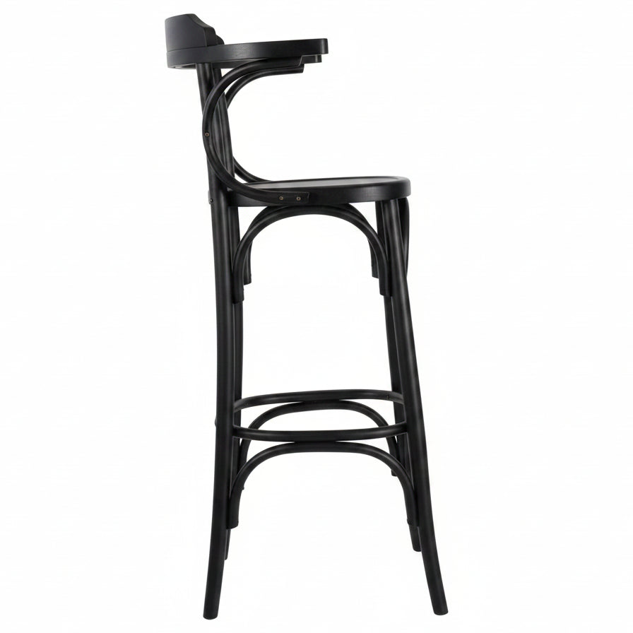 Grace Bentwood Wooden Upholstered Bar Stool