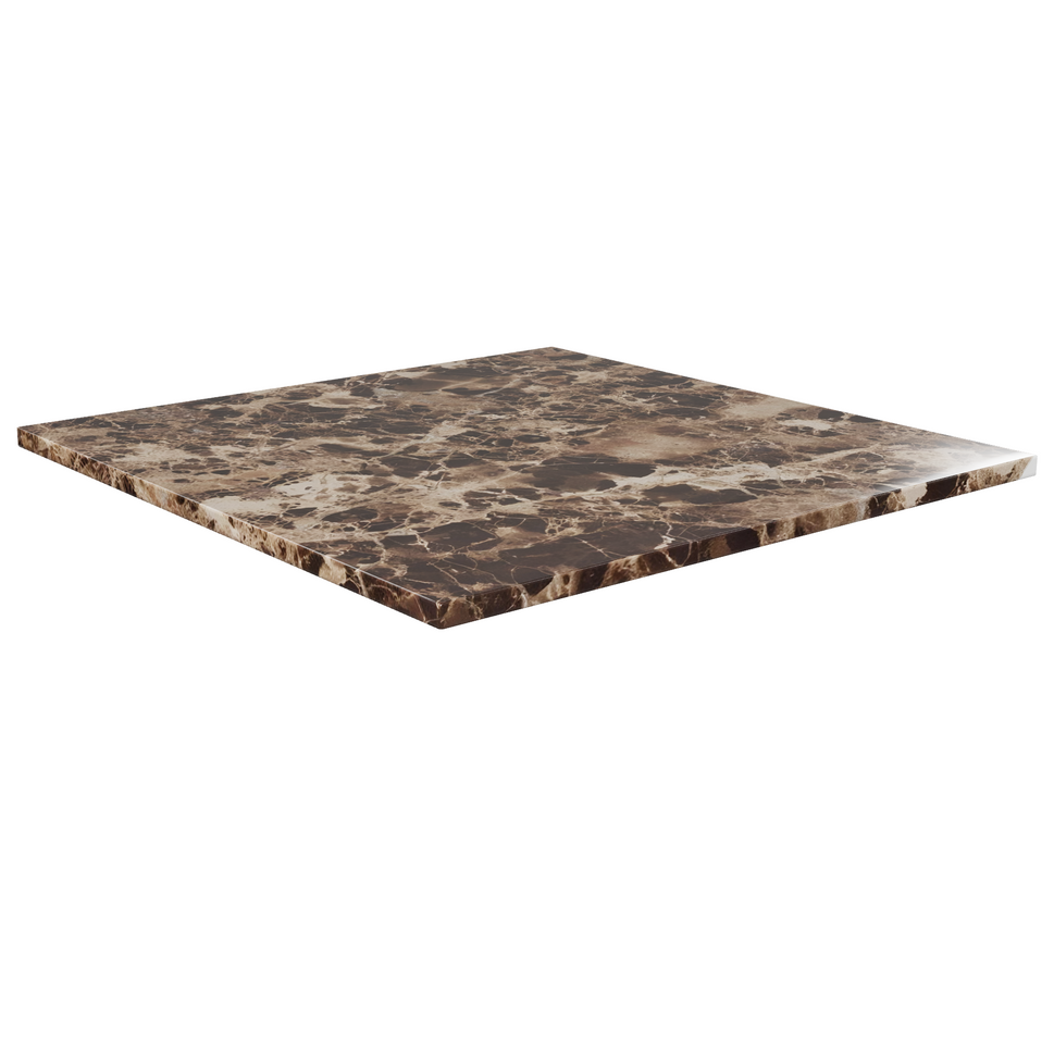 Brown Emperador Real Marble Restaurant Table Top - 20mm
