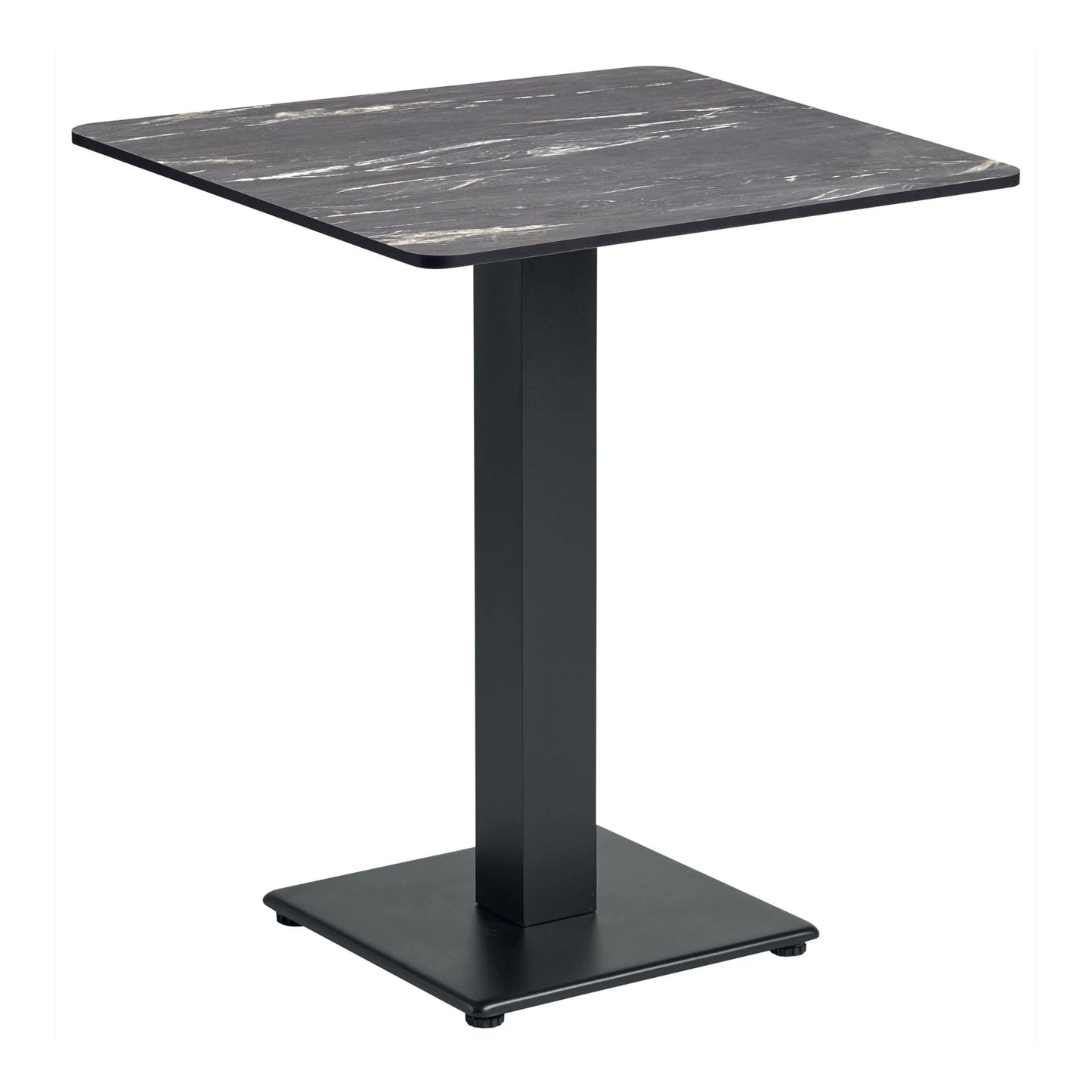 Black Marble Textured Outdoor Laminate Restaurant Table Top - 12mm