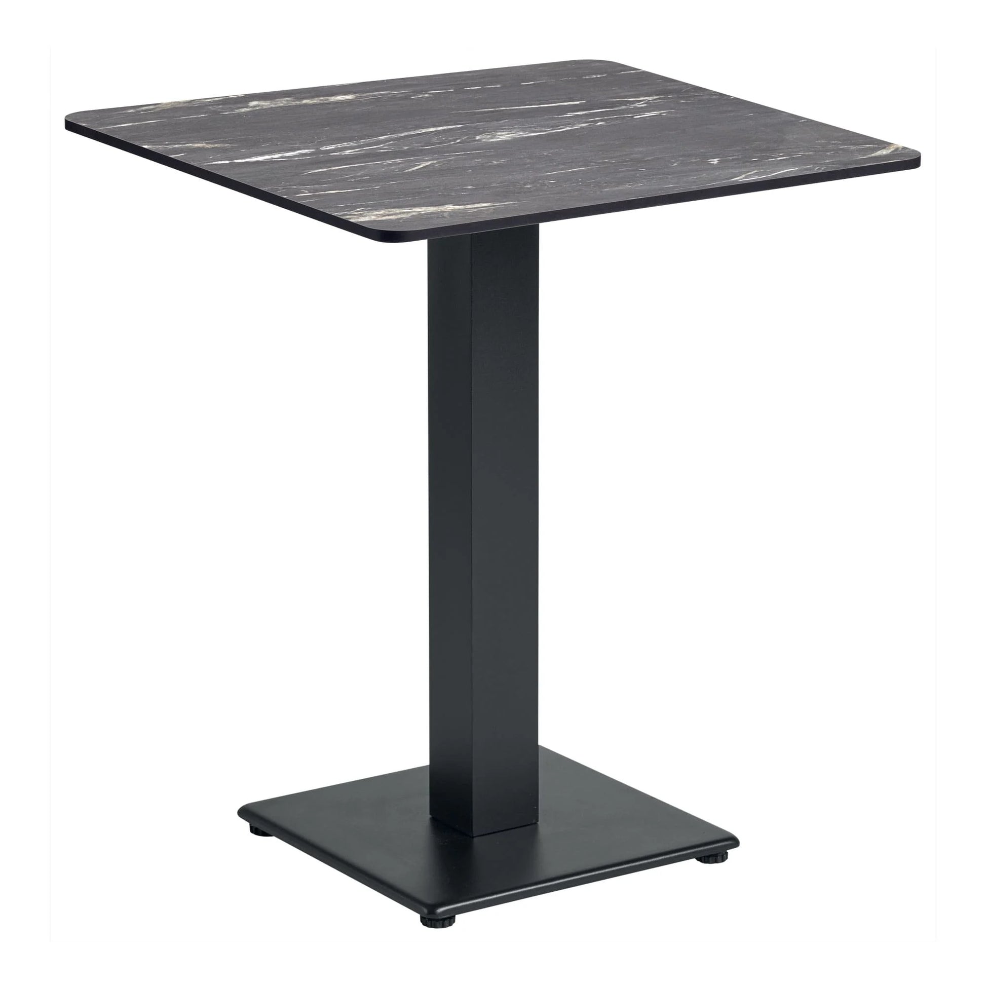 Black Marble Textured Outdoor Laminate Restaurant Table Top - 12mm
