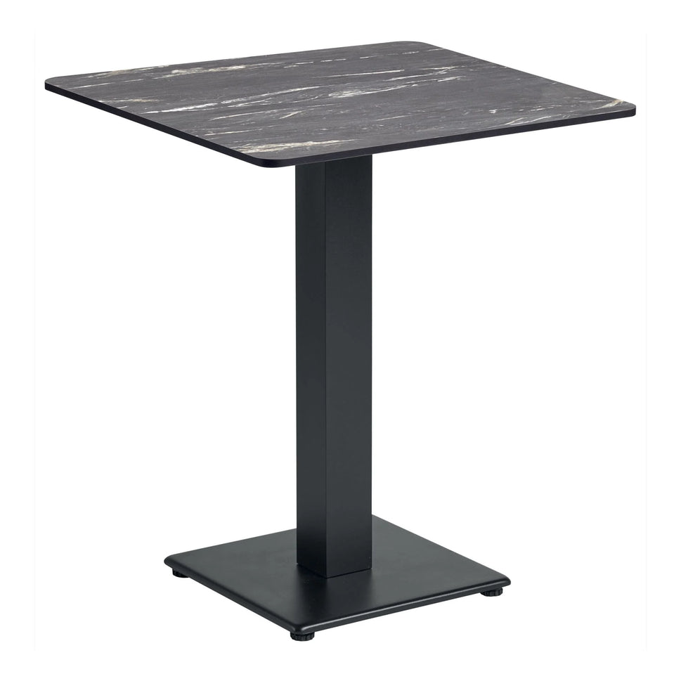 Black Marble Textured Outdoor Laminate Restaurant Table Top - 12mm