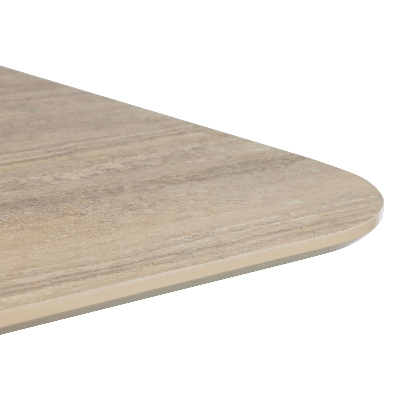 Beige Travertine Outdoor Laminate Restaurant Table Top - 12mm