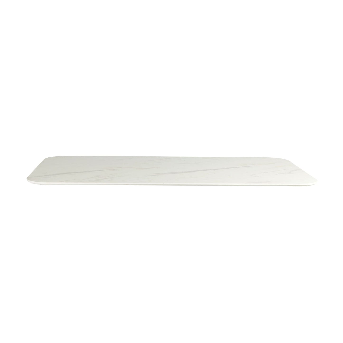 White Thassos Marble Outdoor Laminate Restaurant Table Top - 12mm