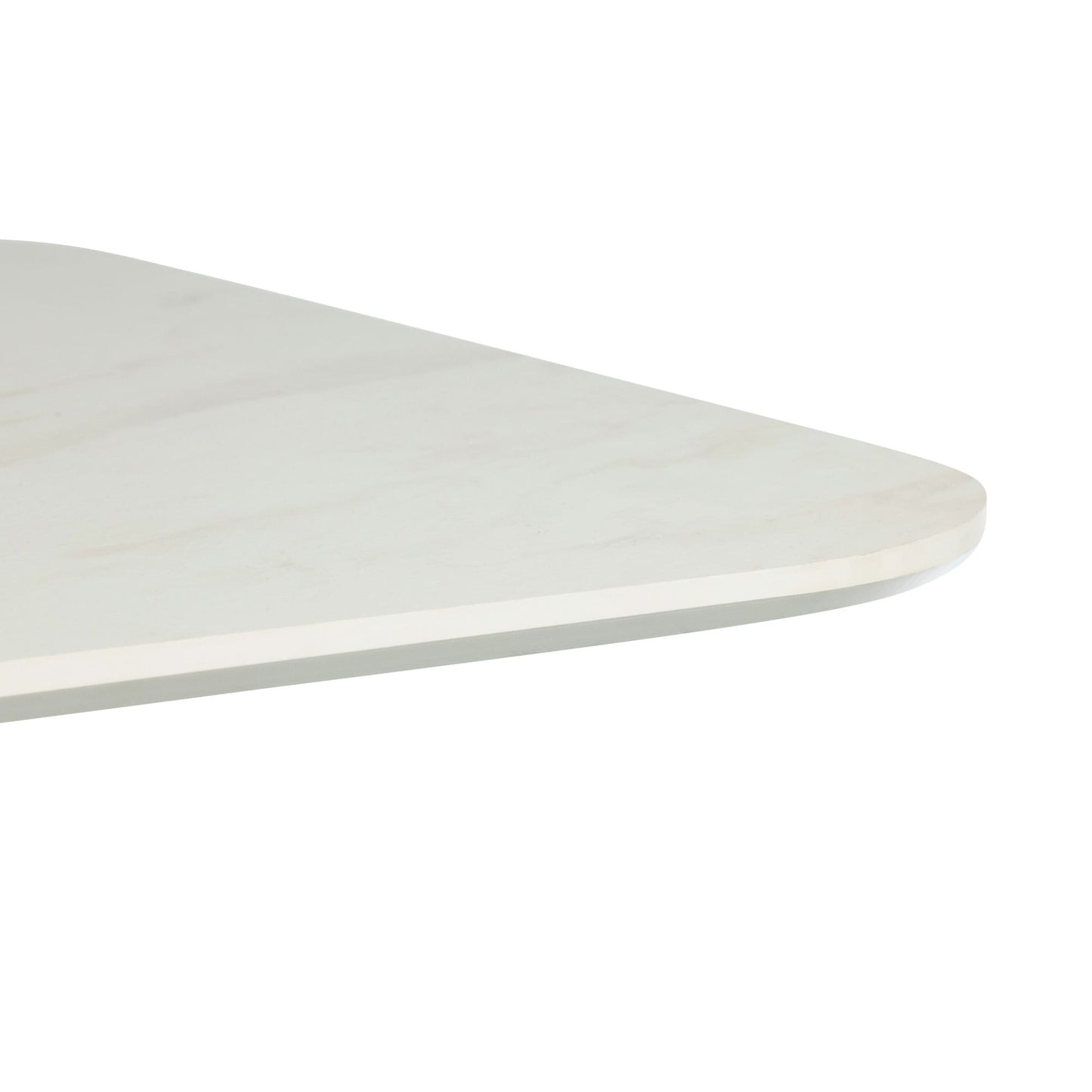 White Thassos Marble Outdoor Laminate Restaurant Table Top - 12mm