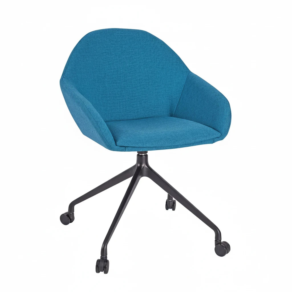 Orlando Upholstered Swivel Chair - Black