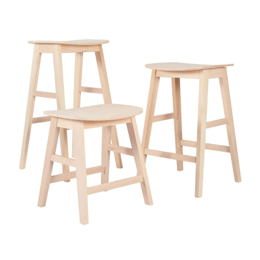 Savoy Wooden Upholstered Low Stool