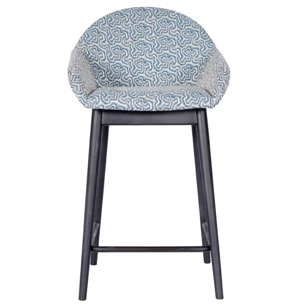 Orlando Upholstered Wooden Mid Height Bar Stool