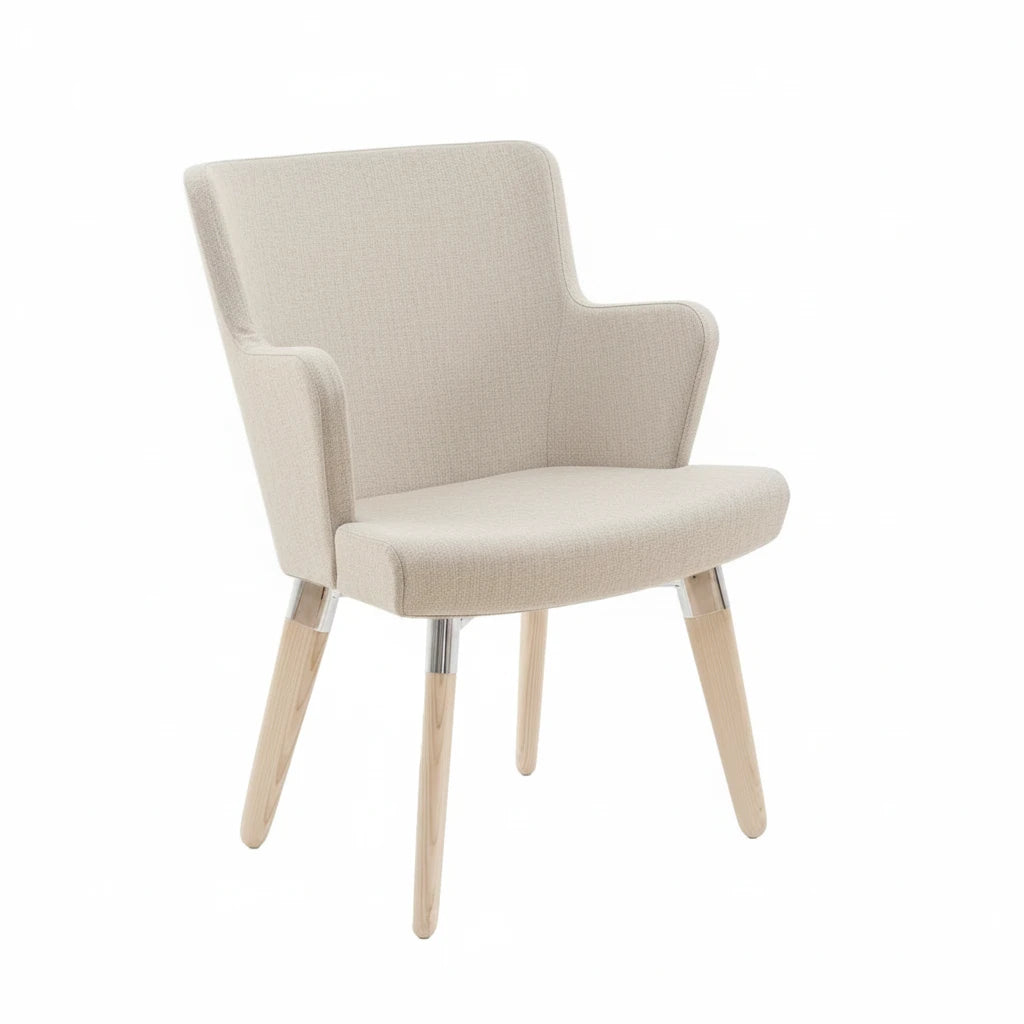 Skapa Wooden Upholstered Armchair