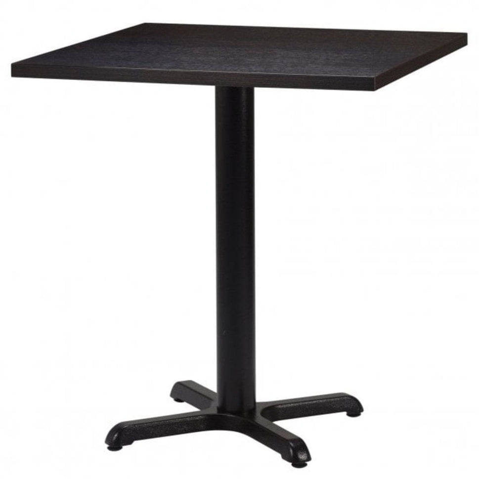 Bosa Metal Base Pedestal Square Table with Wood Top 700x700mm