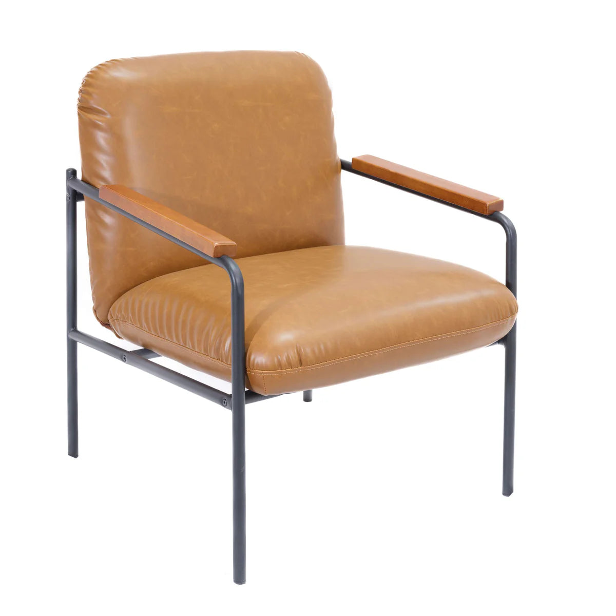 Settle Reception Armchair with Wooden Arm Pads