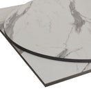 Switch White Carrara Marble Outdoor Laminate Restaurant Table Top - 12mm 1 image