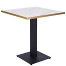 Switch White Crystal Marble Gold Edge Laminate Restaurant Table Top - 25mm 3 image