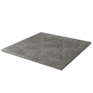 Switch A square, flat Tundra Grey Real Marble Restaurant Table Top – 20mm, featuring subtle white veining on a gray background, displayed against a white backdrop. This elegant marble table top lends sophistication and timeless appeal to any restaurant or luxury setting. 3 image