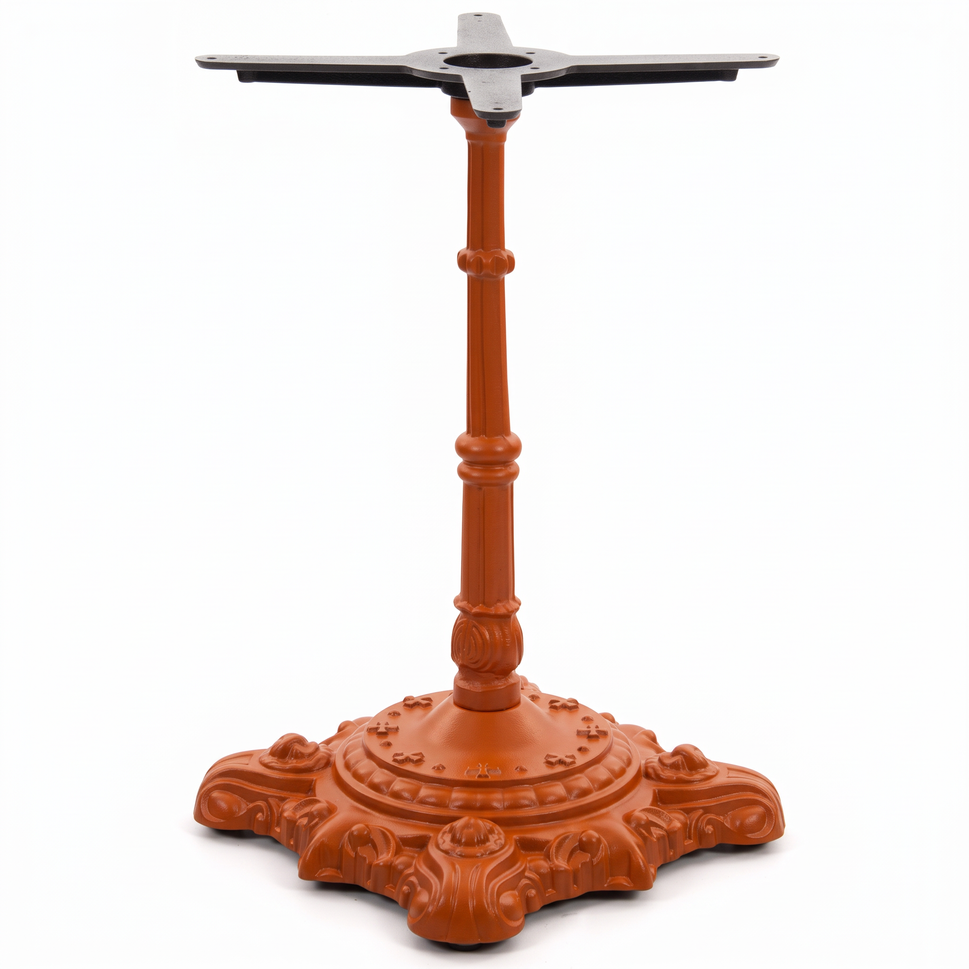 Hereford Ornate Bistro Black Cast Iron Table Base - Powdercoated