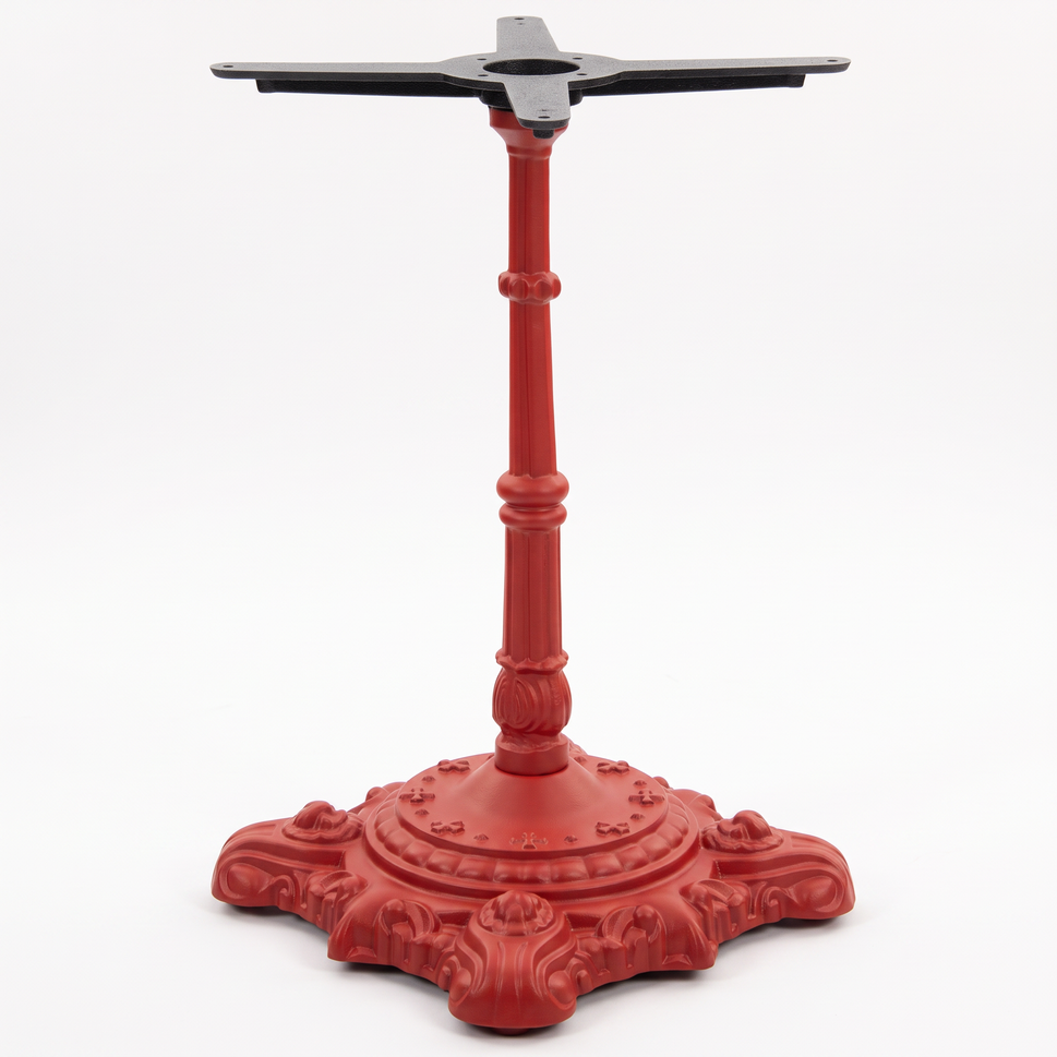 Hereford Ornate Bistro Black Cast Iron Table Base - Powdercoated