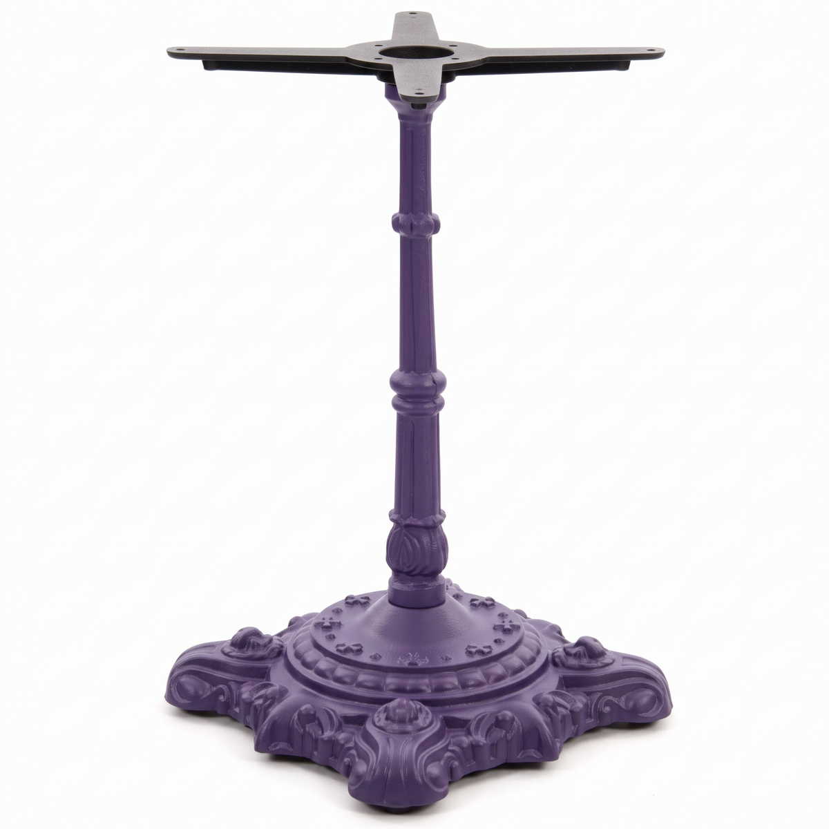 Hereford Ornate Bistro Black Cast Iron Table Base - Powdercoated
