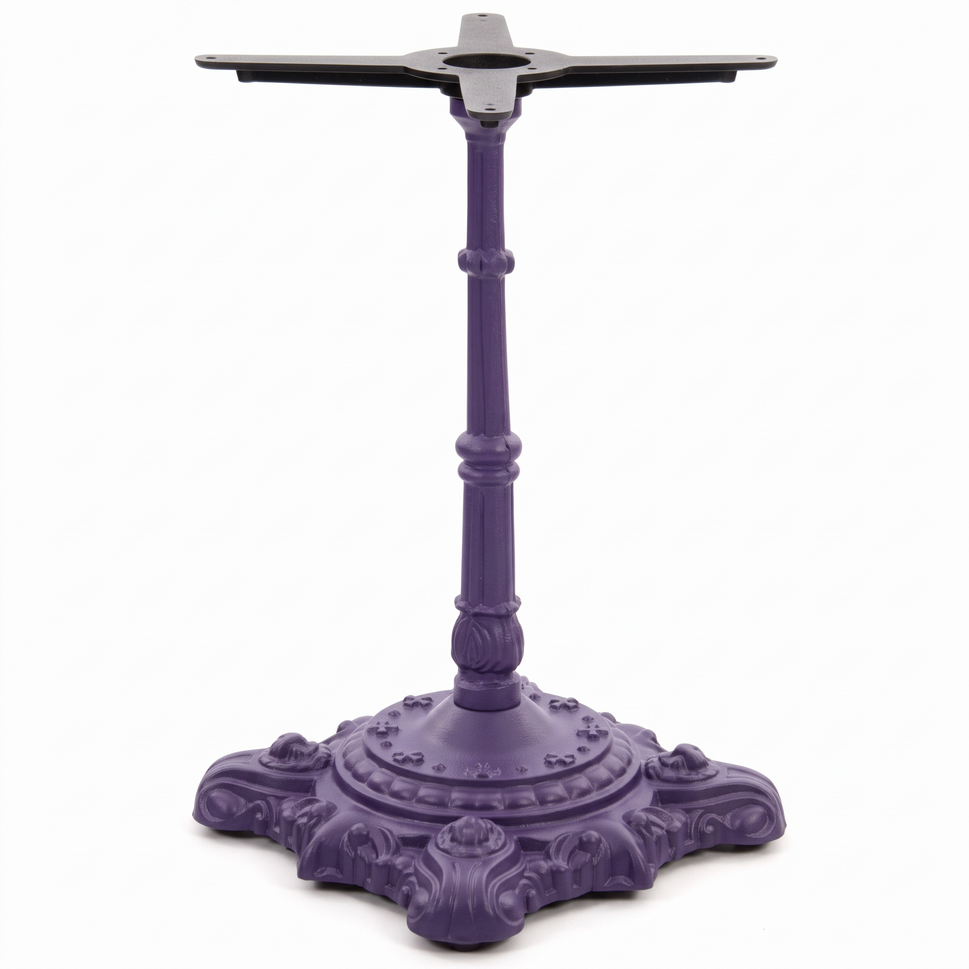 Hereford Ornate Bistro Black Cast Iron Table Base - Powdercoated