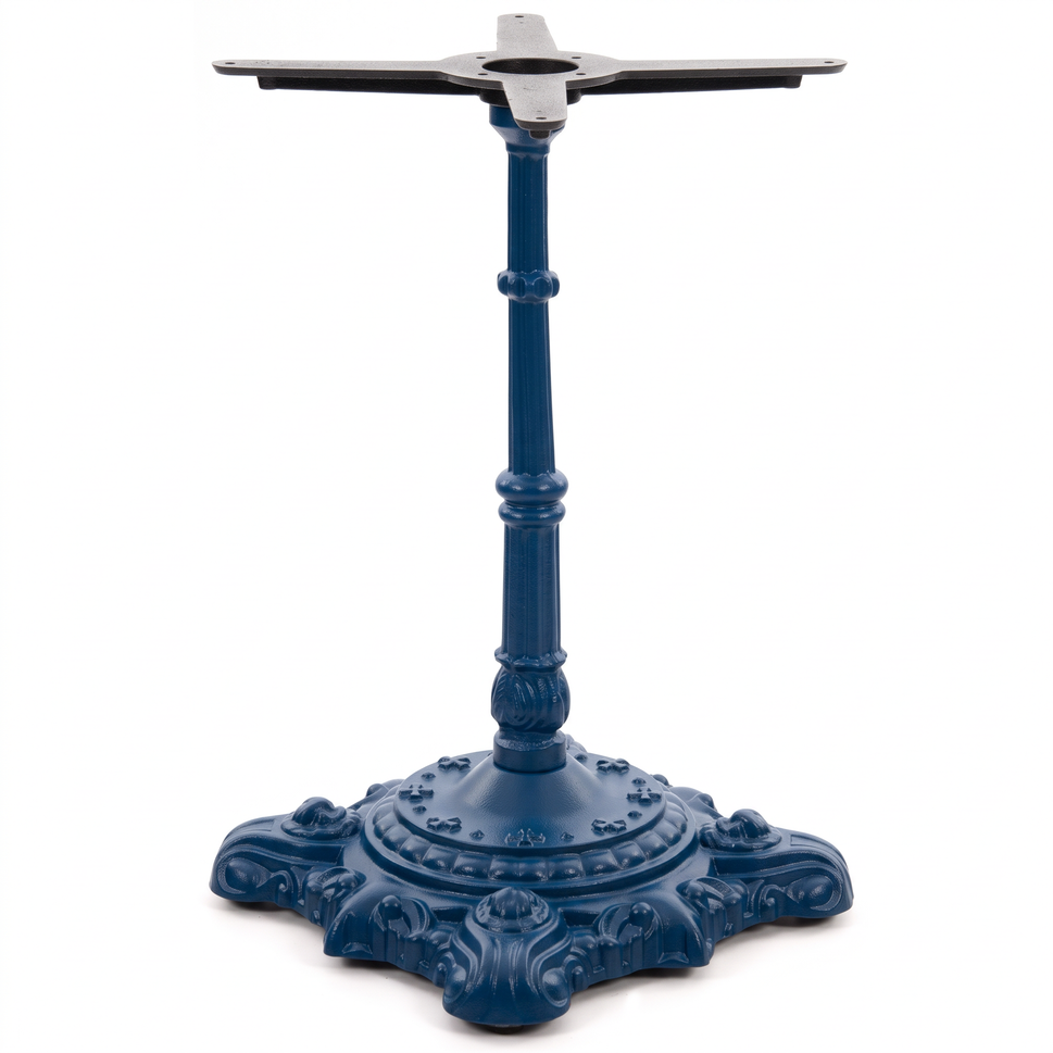 Hereford Ornate Bistro Black Cast Iron Table Base - Powdercoated