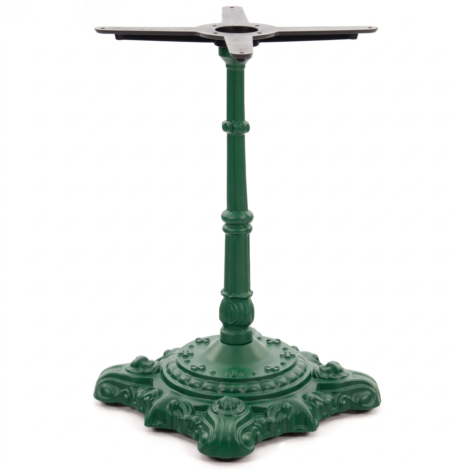 Hereford Ornate Bistro Black Cast Iron Table Base - Powdercoated