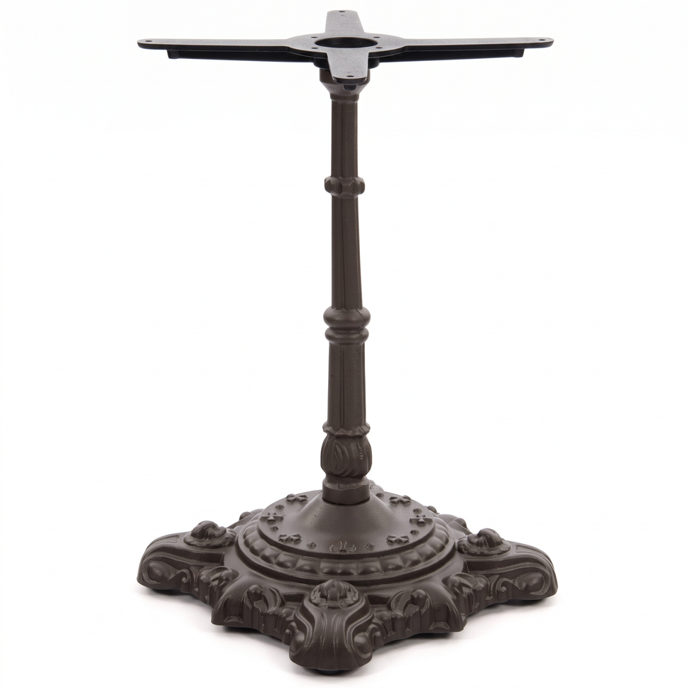 Hereford Ornate Bistro Black Cast Iron Table Base - Powdercoated