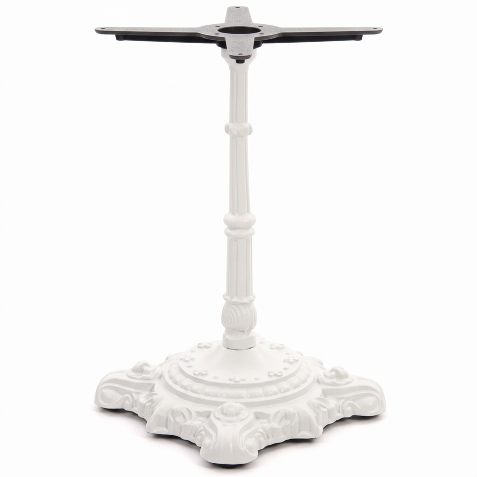 Hereford Ornate Bistro Black Cast Iron Table Base - Powdercoated