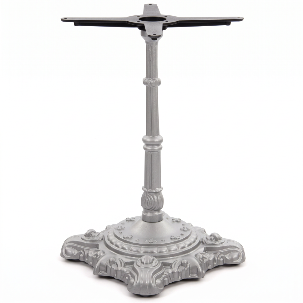 Hereford Ornate Bistro Black Cast Iron Table Base - Powdercoated