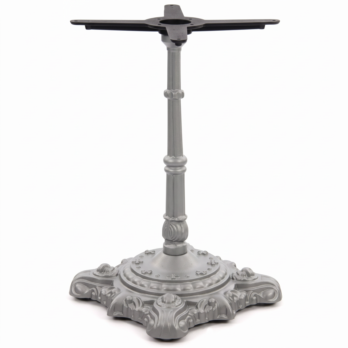 Hereford Ornate Bistro Black Cast Iron Table Base - Powdercoated