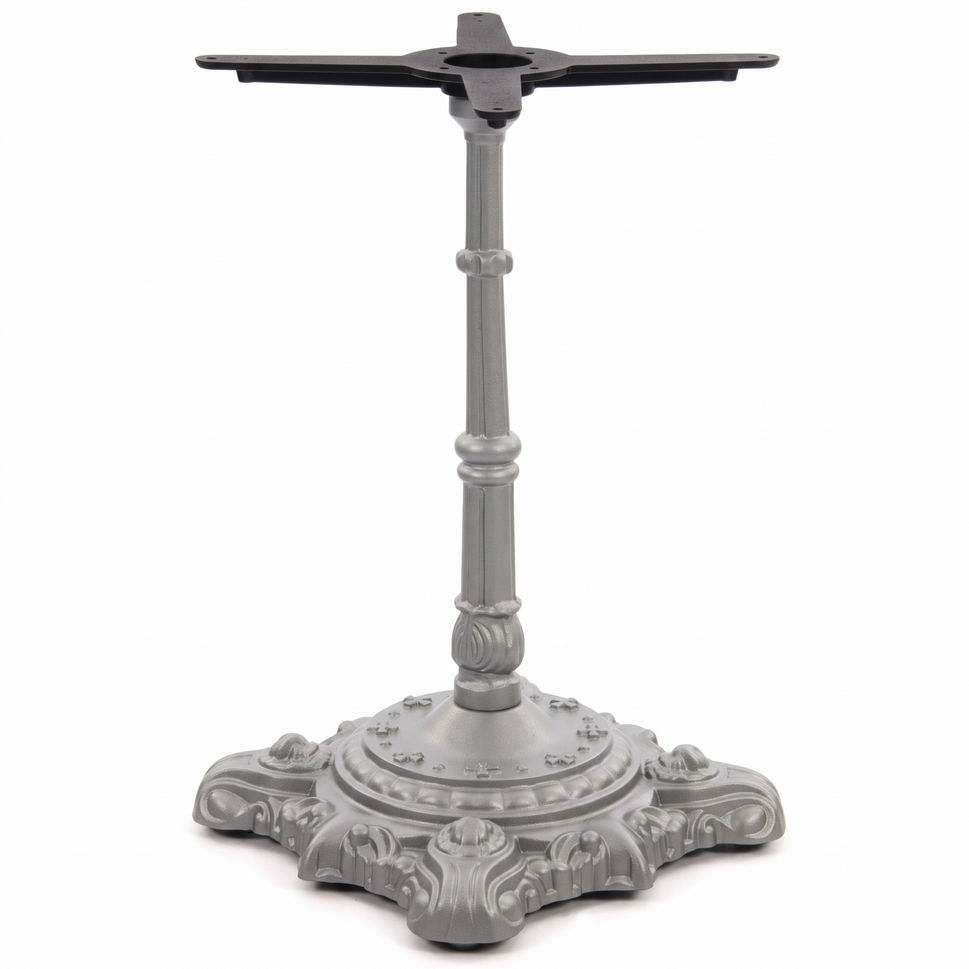 Hereford Ornate Bistro Black Cast Iron Table Base - Powdercoated