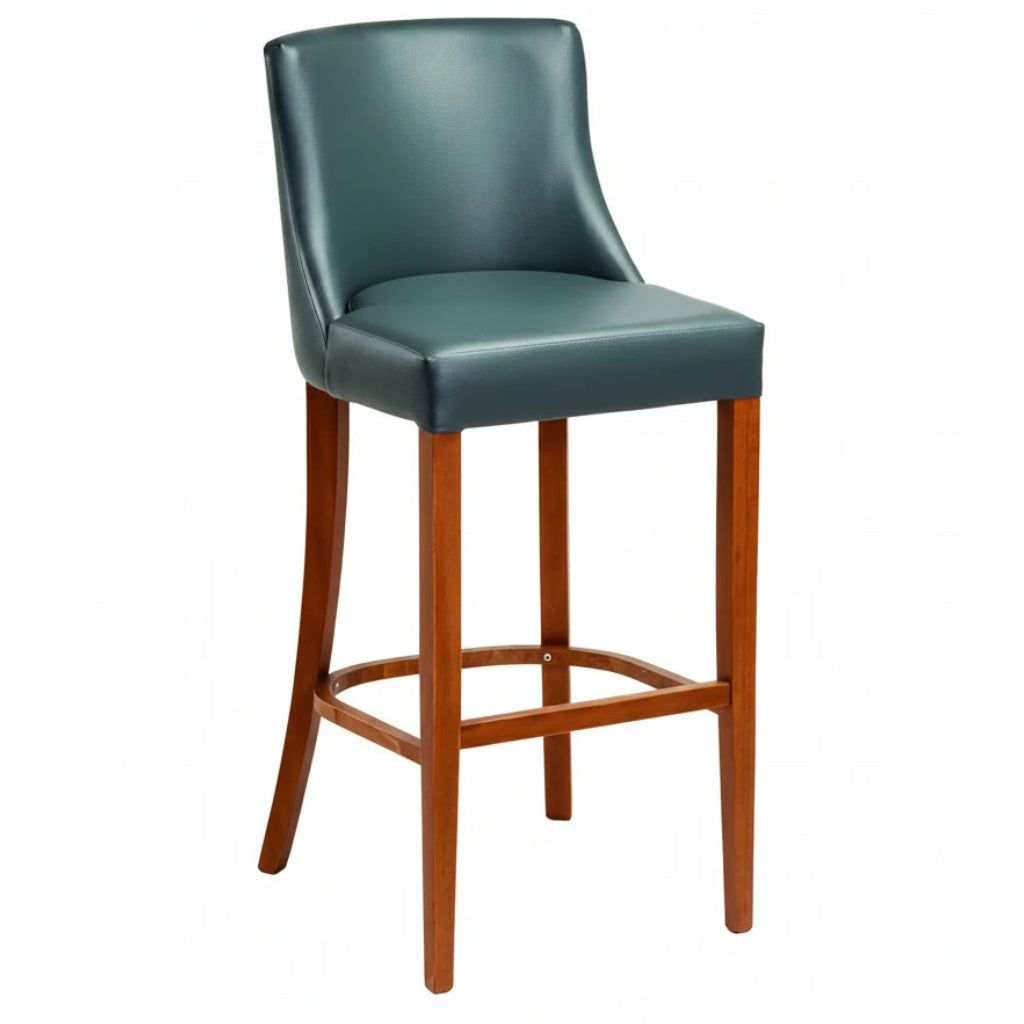 Repton Wooden Upholstered XL Bar Stool