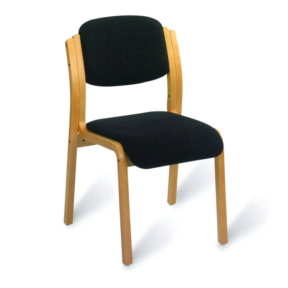 Kent Wooden Upholstered Stacking Side Chair