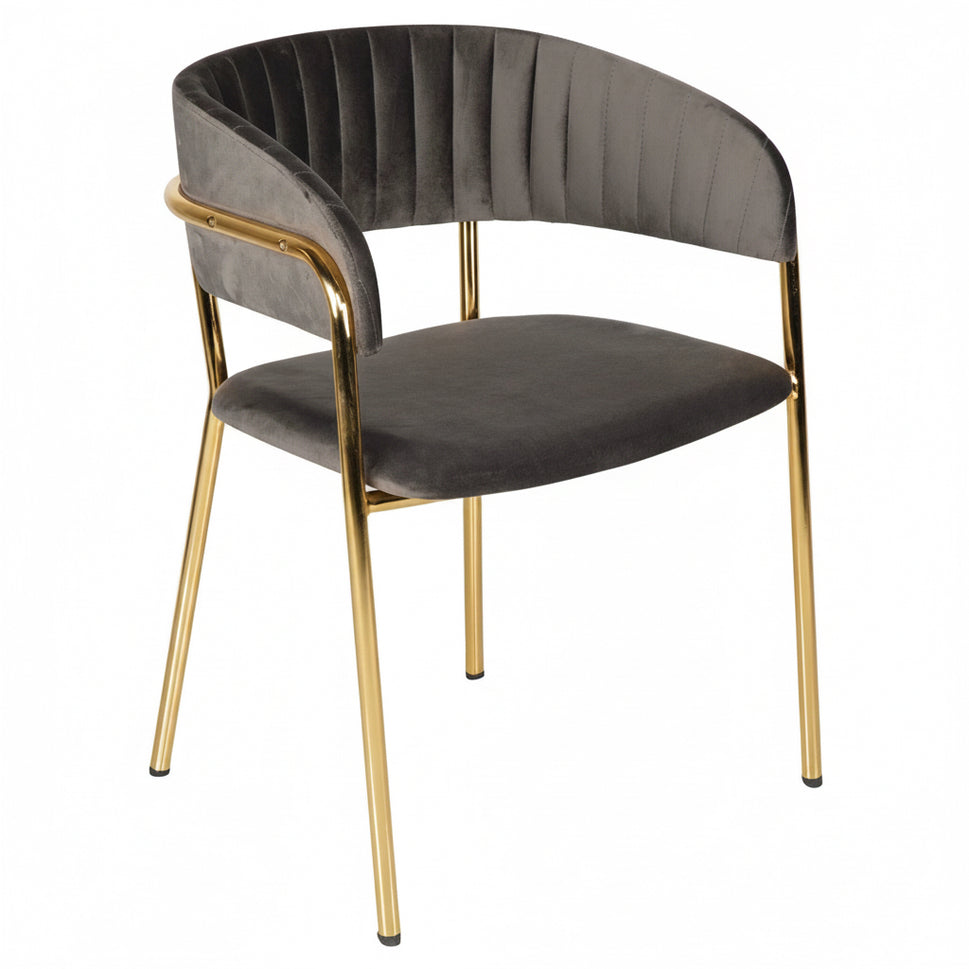 Torino Upholstered Metal Armchair